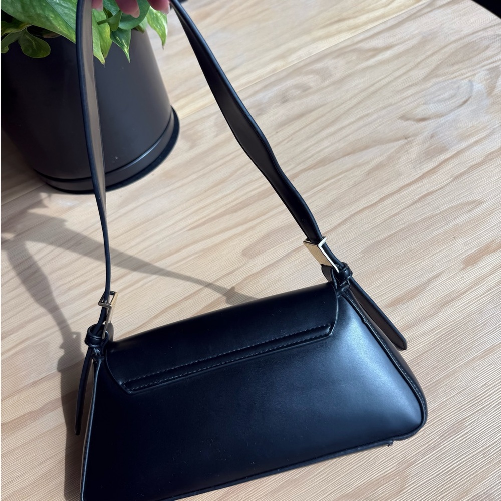 Zara Black Minimalist Shoulder Bag - Picture 3 of 4